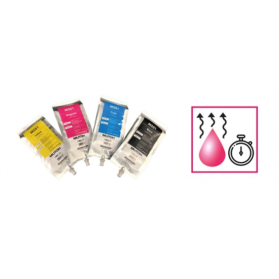 MUTOH MS51 BLACK INK FOR XPERTJET PRO 1L BAG